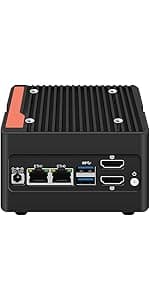 N355 Mini PC 4-Bay NAS Server Pocket Host X86 P6 Lake-N355(Upgraded intelN305) 4M.2 NVMe Expansion Slots, DDR5 4800MHz, Dual 2.5G Network Cards (NO RAM NO SSD)