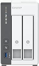 QNAP TS-216G-US - The Most Affordable 2-Bay 2.5GbE Desktop NAS, Equipped with ARM Cortex-A55 Quad-Core CPU, Built-in NPU and 4GB DDR4 RAM (Diskless)