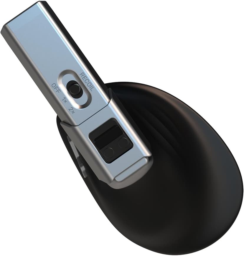 ErgoStrike7: Next-Gen FPS Gaming Mouse with Recoil (Black) - FPS Gun Grip Mouse, Ergonomic Vertical Design, Wireless/Wired USB for PC Gamers