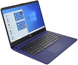 HP 14 Laptop, Intel Celeron N4020, 4 GB RAM, 64 GB Storage, 14-inch Micro-edge HD Display, Windows 11 Home, Thin & Portable, 4K Graphics, One Year of Microsoft 365 (14-dq0010nr, Indigo Blue)