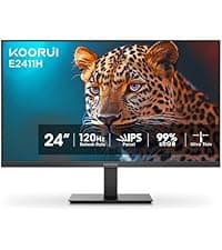 KOORUI 27 Inch QHD (2560x1440) IPS Ultra-Thin Computer Gaming Monitor, 100Hz Refresh Rate, DCI-P3 95%, FreeSync & G-Sync, 1ms MPRT, HDR10, VESA 100x100mm, Tilt Adjustable for Game and Work