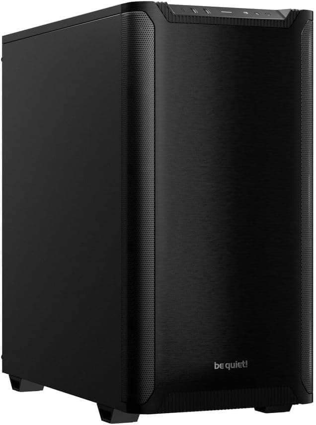 be quiet! Pure Base 501 Black ATX Case | 2 Preinstalled Pure Wings 3 140mm PWM Fans | Optimized Air Pressure | Compact PC Case | Vertical GPU Installation | USB 3.2 Gen. 2 Type C | BG073