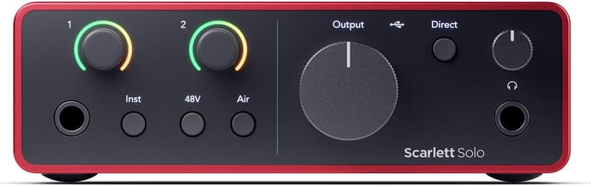 AudioDeluxe Focusrite Scarlett Solo (4th Gen) USB Audio Interface and Waves Musicians 2 Bundle