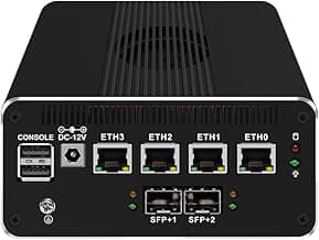 CWWK Intel Alder Lake N100(4C/4T Up to 3.4GHz)/N305(8C/8T Up to 3.8GHz) Dual SFP+10GbE Mini PC|4xIntel I226-V 2.5GbE |DDR5 Memory|PCI-E x4|HDMI+DP+Type-C (10 Gigabit N100, No RAM No SSD)