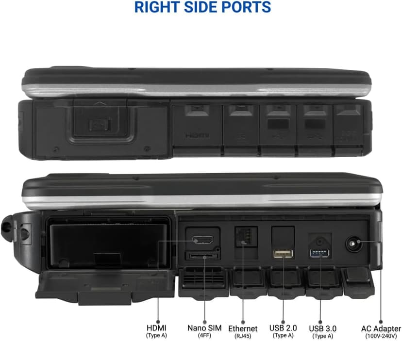 Panasonic Toughbook 31 CF-31 MK5 Rugged Laptop, 13.1" XGA Touch, i5-5300U 2.3GHz, 16GB RAM, 1TB SSD, 4G LTE, Backlit Keyboard, Windows 10 Pro