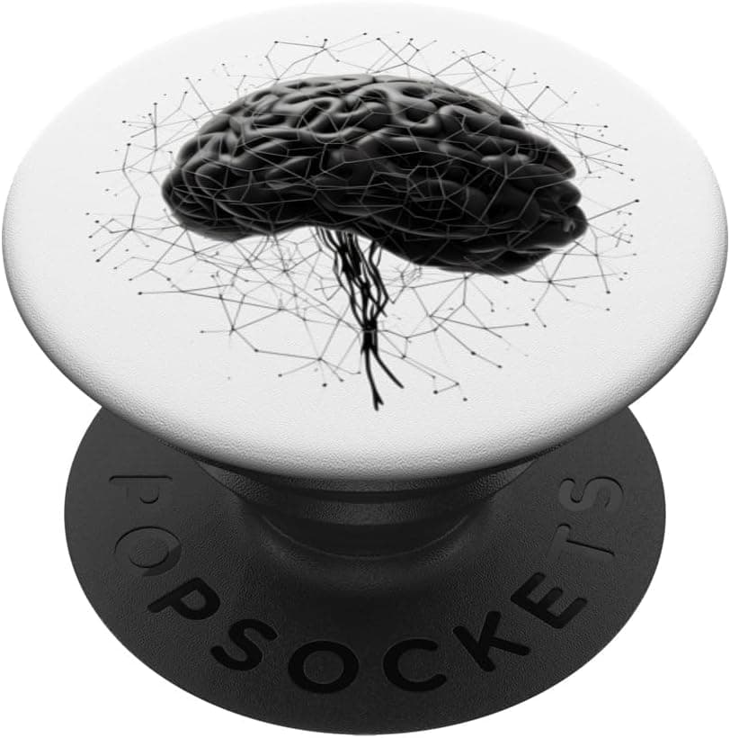 Brain Neural AI Deep Learning Computer Algorithm Programmer PopSockets Swappable PopGrip