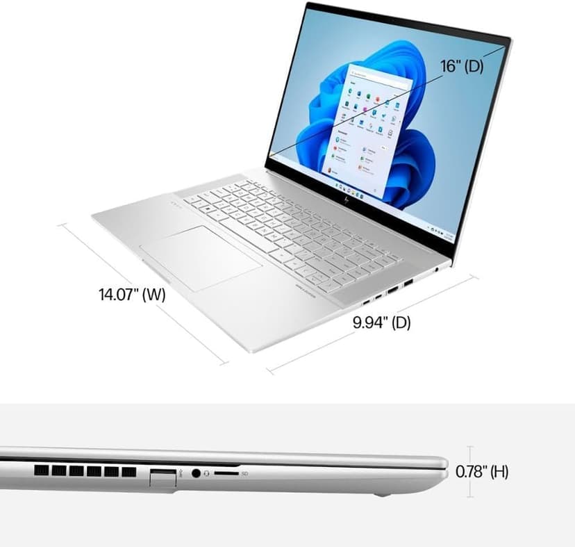 HP Envy Business Gaming Laptop - 16" 2.5K WQXGA Touchscreen, 400 nits, CPU Intel i7-13700H, RTX 4060 (8GB GDDR6), 64GB DDR5, 1TB SSD, Backlit KB, Win 11 Pro, Bundle with Office Lifetime & Accessory