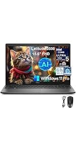 Dell Latitude 5550 15 15.6" FHD Business AI Laptop Computer, Intel Ultra 5 135U (Beat i7-1355U), 64GB DDR5 RAM, 1TB SSD, WiFi 6, Bluetooth 5.3, Backlit Keyboard, Fingerprint Reader, Windows 11 Pro