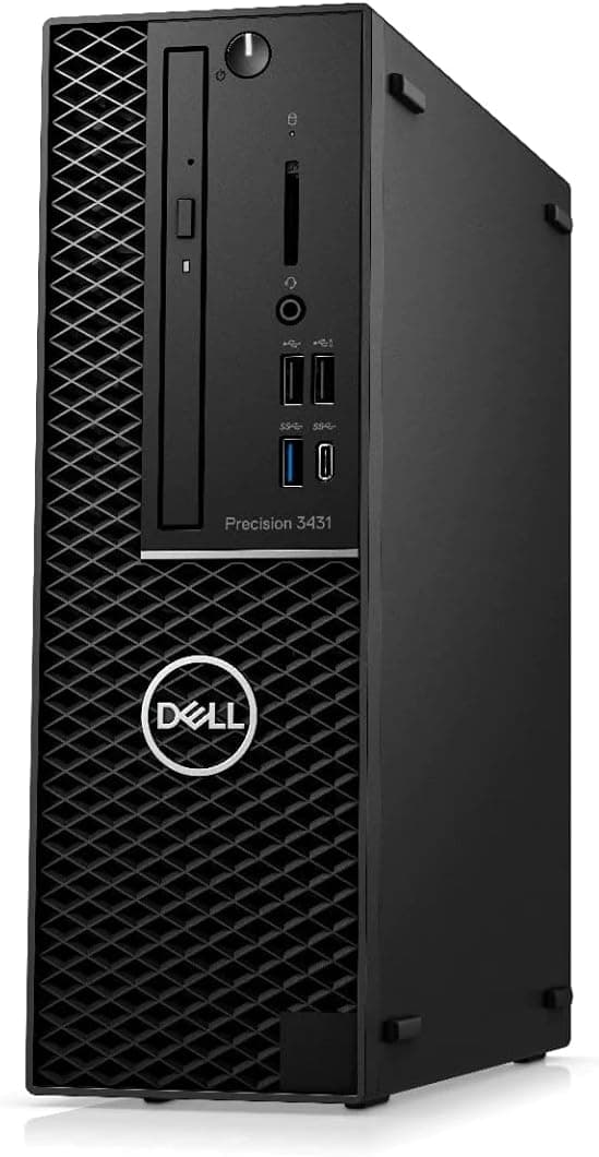 Dell Precision 3431 SFF Workstation Desktop | Core i9-9900 - 512GB SSD Hard Drive - 32GB RAM - Nvidia Quadro P1000 | 8 cores @ 5 GHz - 4GB GDDR5 Win 11 Pro Black (Renewed)