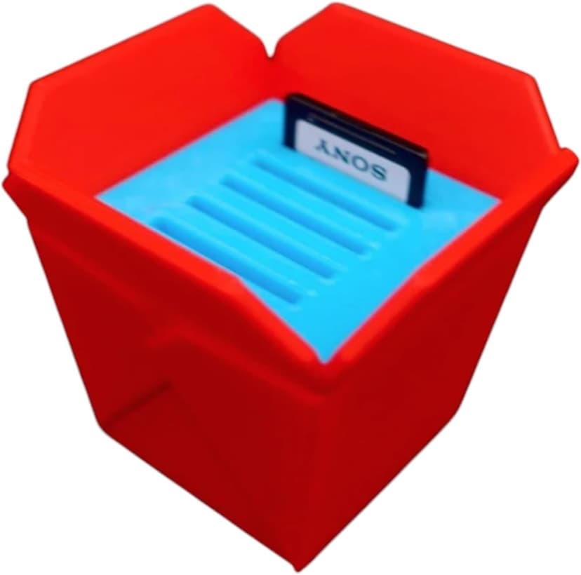 SD Card Holder – Mini Chinese Takeout Box Organizer for Photographers & Creators – Fun Desktop Storage Prop – 3D Printed in Canada