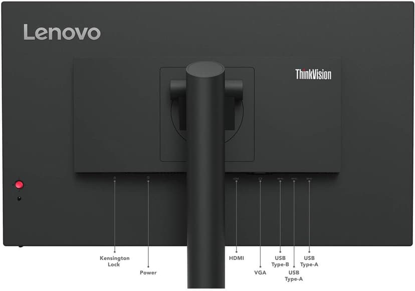 Lenovo ThinkVision T24i-30 24" Class Full HD LED Monitor - 16:9 - Raven Black