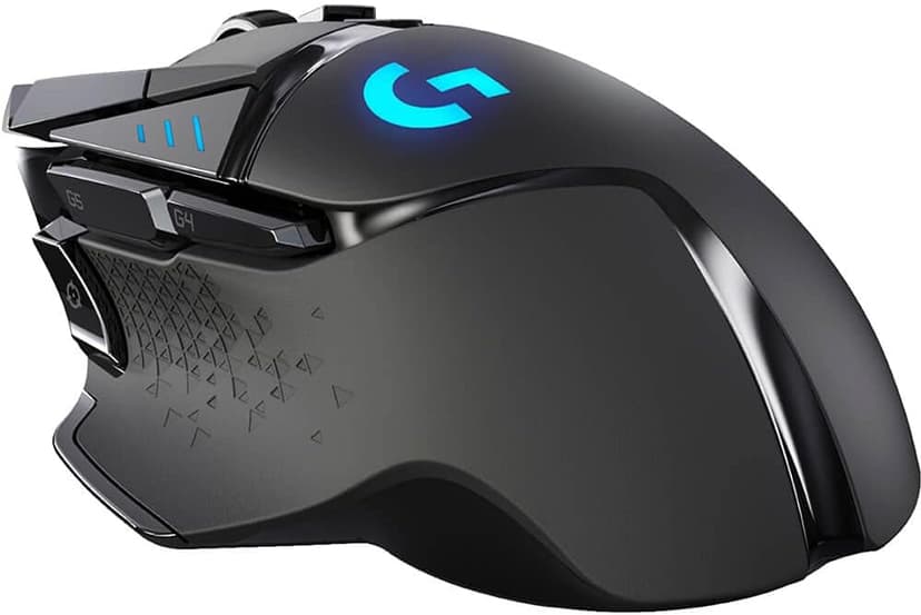 Logitech G502 Lightspeed Wireless Gaming Mouse with Hero 25K Sensor, PowerPlay Compatible, Tunable Weights and Lightsync RGB - Black