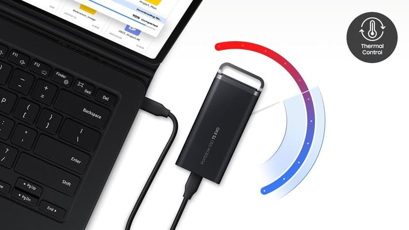 SAMSUNG 8TB T5 EVO USB 3.2 Gen 1 Portable SSD, MU-PH8T0S