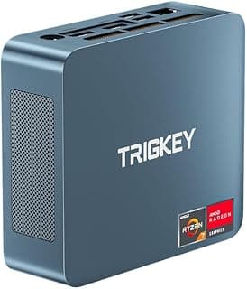 Mini PC AMD Ryzen 5 5500U(6Cores, 12Threads) 16GB DDR4 500GB M.2 NVME(Max 2200MB/S) SSD, TRIGKEY S5 Mini Desktop Computers OS 11 Pro, WiFi6(802.11ax) BT5.2, Triple Display USB 3.2*3 Type-C LAN 2.5Gbps