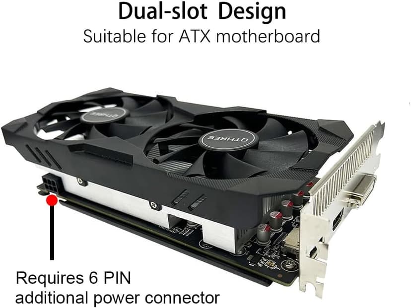 QTHREE Radeon RX 560 XT 8GB GDDR5 Graphics Card,1792SP,128 Bits,DVI,HDMI,DP,Gaming Video Card for PC,Computer GPU,PCI Express x16 3.0