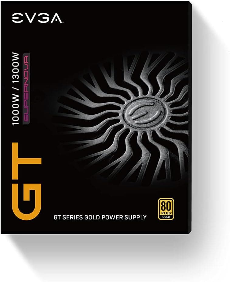 EVGA 1000 GT, 80 Plus Gold 1000W, Fully Modular, Eco Mode with FDB Fan, 100% Japanese Capacitors, 10 Year Warranty, Includes Power ON Self Tester, Compact 150mm Size, Power Supply 220-GT-1000-X1