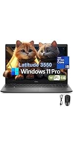 Dell Latitude 5550 15 15.6" FHD Business AI Laptop Computer, Intel Ultra 5 135U (Beat i7-1355U), 64GB DDR5 RAM, 1TB SSD, WiFi 6, Bluetooth 5.3, Backlit Keyboard, Fingerprint Reader, Windows 11 Pro