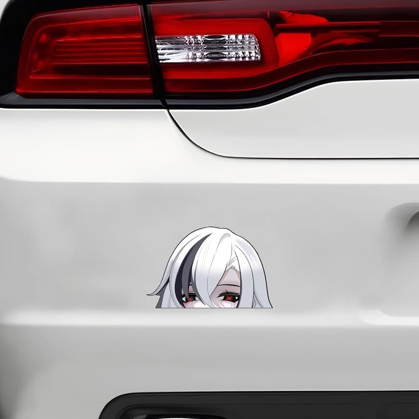 Genshin Impact Decal Stickers for Cars Laptop Skateboard Wall Decor UV Resistant (Arlecchino)