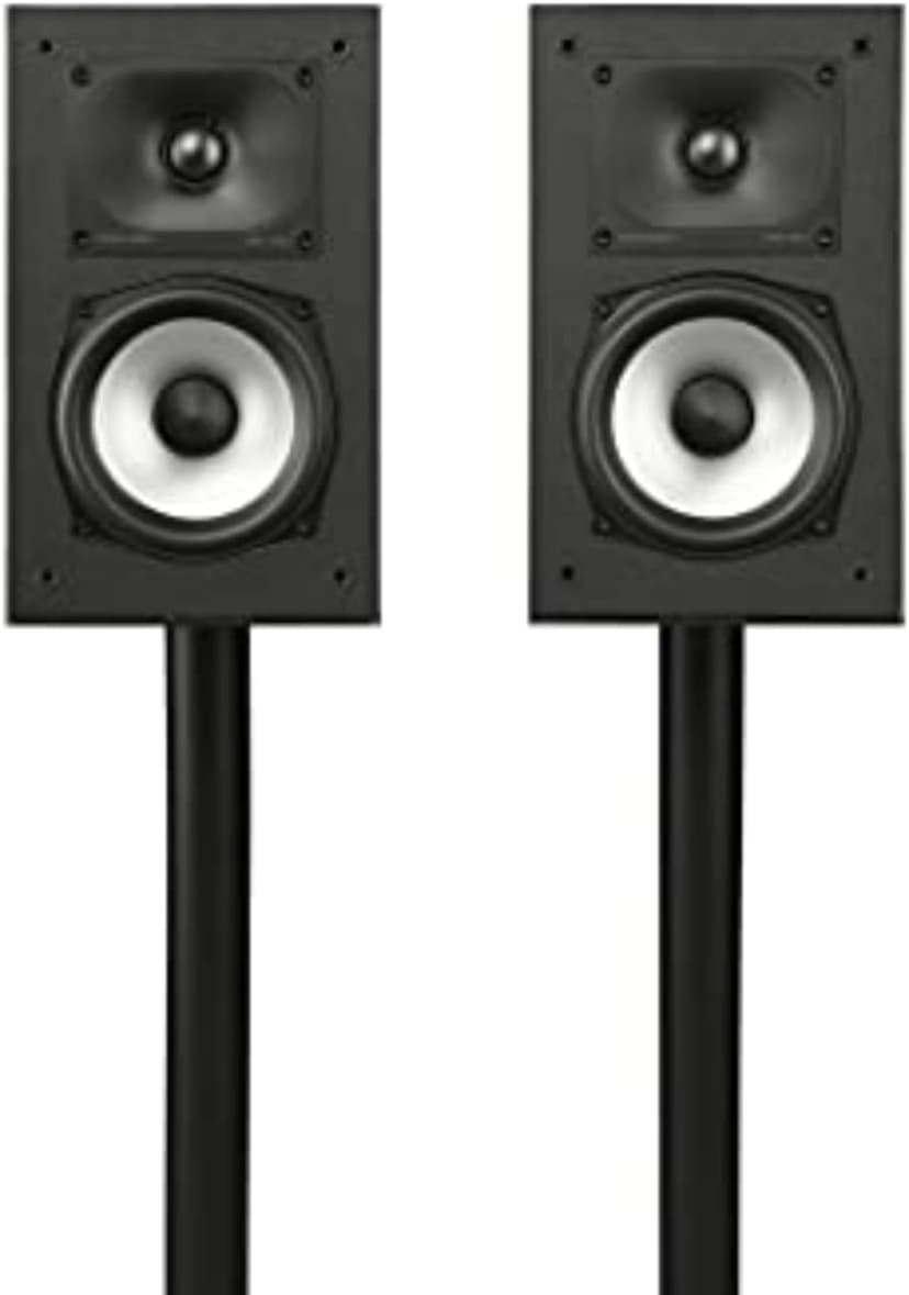 Polk Monitor XT15 Pair of Bookshelf or Surround Speakers - Hi-Res Audio Certified, Dolby Atmos & DTS:X Compatible, 1" Terylene Tweeter & 5.25" Dynamically Balanced Woofer (Pair, Midnight Black)