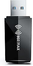 USB WiFi Adapter for PC Desktop - WiFi 6 AX1800Mbps 5GHz 2.4GHz USB 3.0 Wireless Wi-Fi Network Adapter for Desktop Computer Laptop with High Gain Wi-Fi Antenna Supports Win11/10
