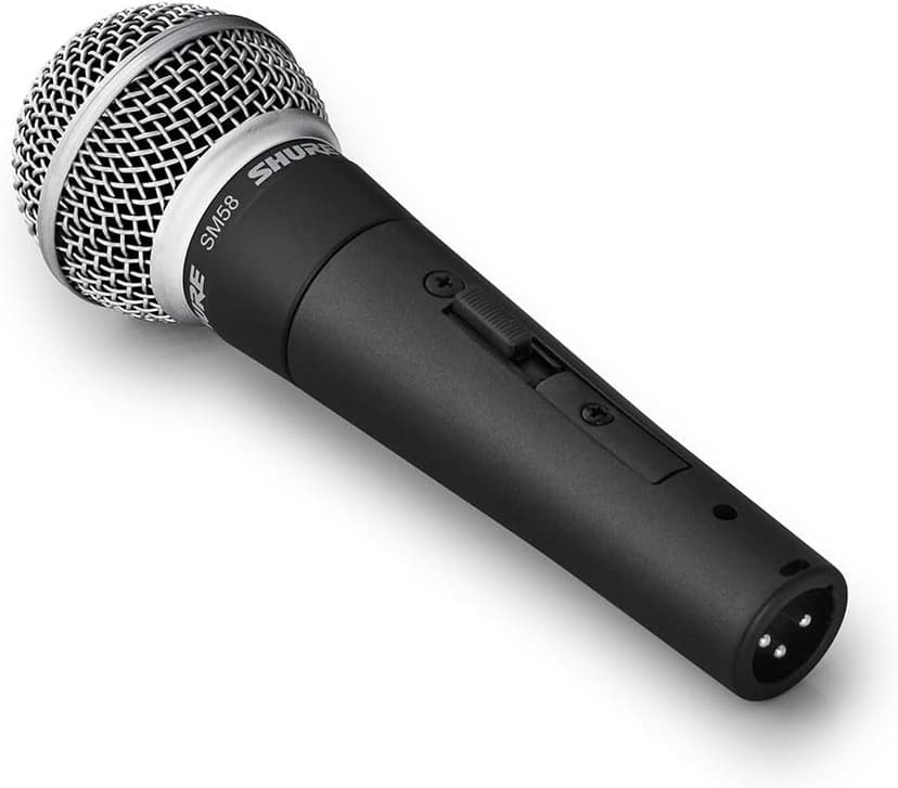 Shure SM58 Pro XLR Dynamic Microphone with On/Off Switch - Professional Studio & Live Performance Cardioid Mic for Vocals, Podcasting, and Recording (SM58S)