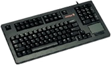 Cherry Compact QWERTY Mechnical USB Keyboard with Touchpad - 104 Keys, 16" Wide, Black (G80-11900LUMEU-2)