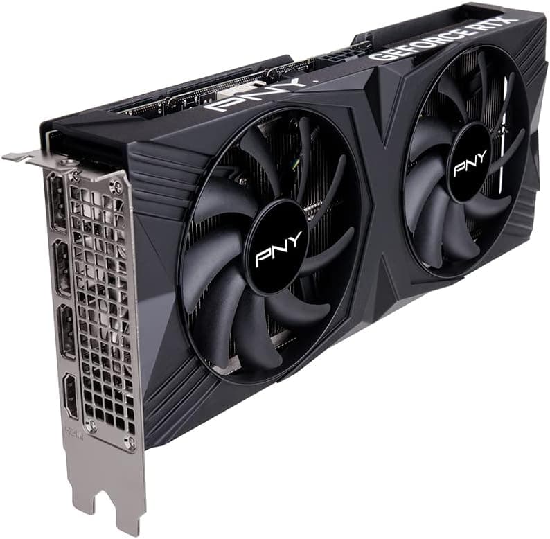 PNY GeForce RTX™ 4060 Ti 8GB Verto™ Dual Fan Graphics Card DLSS 3 (128-bit, PCIe 4.0, GDDR6, HDMI/DisplayPort, Supports 4k, 2 Slot)