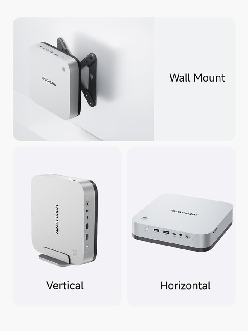 MINISFORUM Mini PC AI X1 Pro AMD Ryzen AI 9 HX370(12 Cores/24 Threads, up to 5.1GHz)&AMD Radeon 890M Mini Gaming Computer,32GB DDR5 1TB PCIe 4.0 SSD, 8K Quad Display,Dual 2.5 LAN/WiFi 7/BT5.4/Oculink