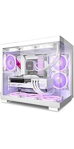 PCCOOLER C3T500 ARGB PC Case Mid Tower Desktop Computer Gaming Superior Case for ATX/M-ATX/ITX with 6 ARGB Case Fans,Column-Free Design,360MM Radiator&400MM GPU Support,Easy Installation (Black)