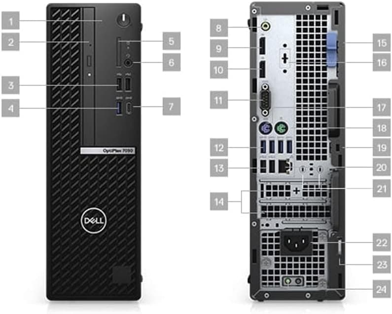 Dell Optiplex 7090 SFF Small Form Factor Desktop | Core i5-10500 - 512GB SSD Hard Drive - 32GB RAM | 6 cores @ 4.5 GHz Win 11 Pro Black (Renewed)