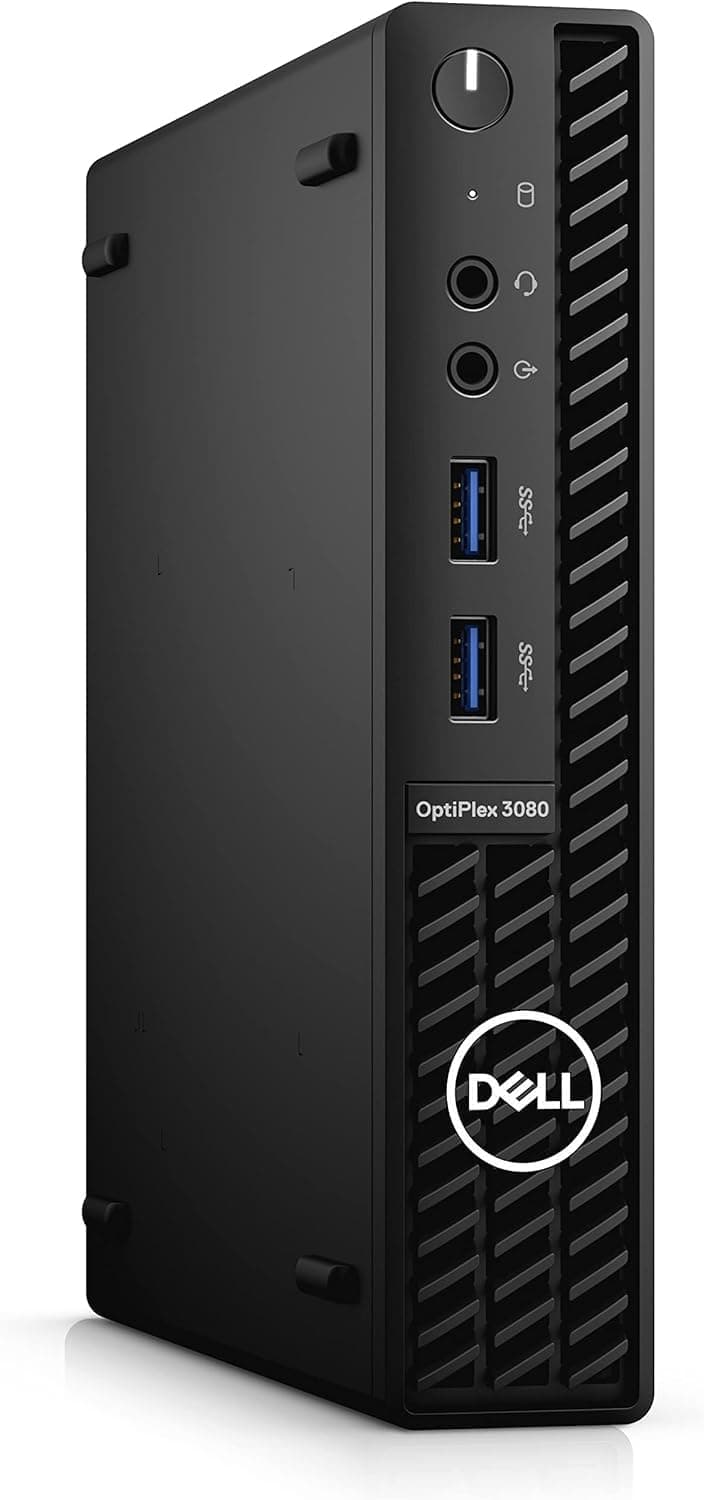 Dell OptiPlex 3000 3080 Desktop Computer - Intel Core i3 10th Gen i3-10100T Quad-core (4 Core) 3GHz - 8GB RAM DDR4 SDRAM - 256GB SSD - Micro PC (KT0JX) (Renewed)