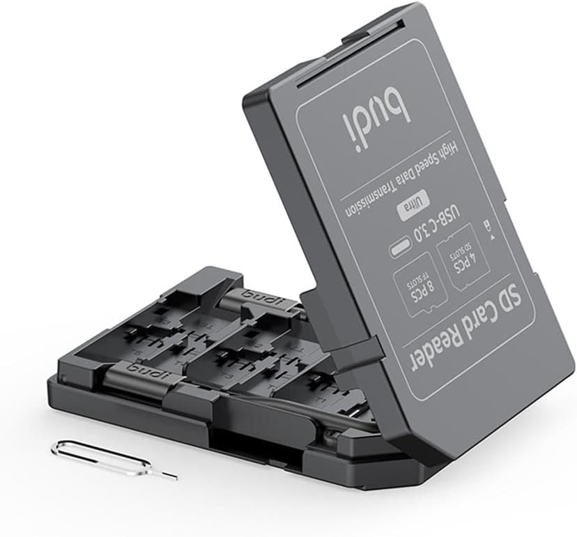 Multi-Function USB-C 3.0 SD/TF Card Reader with 65W Fast Charging – 12-Slot High-Speed 5Gbps Transfer for Photographers | 4 SD & 8 TF Slots | Compatible with Desktops, Tablets, and USB-C Smartphones