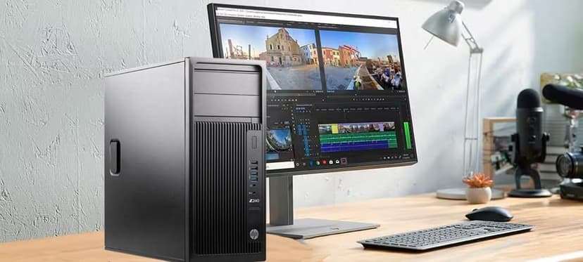 HP Z240 Tower Workstation Desktop Computer, Intel Core i7-6700, 16GB DDR4 RAM 1TB SSD, 2 DisplayPort, WiFi, Bluetooth, Keyboard&Mouse, Windows 10 Pro (Renewed)