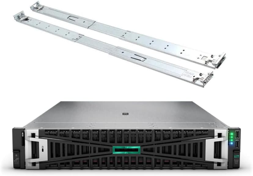 HPE ProLiant DL380 Gen11 2U Rack Server Bundle with Dual Xeon 6430 32-Core 2.1GHz, 1TB DDR5 Memory, 61.44TB Enterprise SAS 12Gb/s SSD, RAID, Dual Power, iLO, Rail Kit and Windows Server 2022 Standard