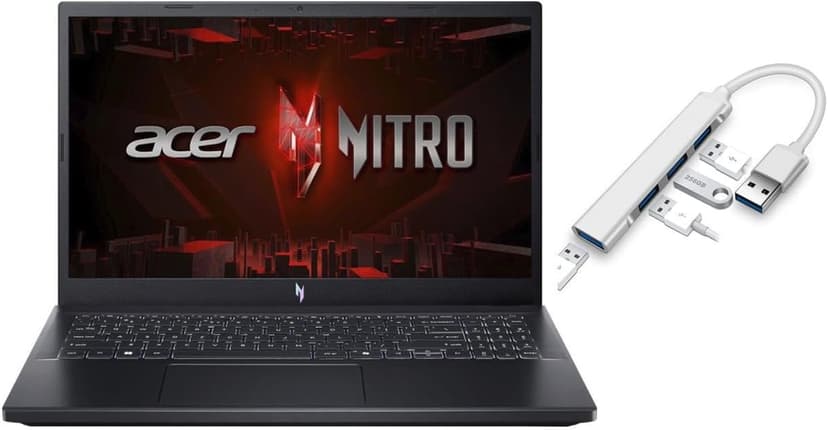 Acer 2024 Nitro V AI-Powered Gaming Laptop | 13th Gen Intel Core i7-13620H Processor | NVIDIA GeForce RTX 4060 | 15.6" FHD IPS 144Hz Display | MUX Switch| w/HDMI Cable (32GB RAM | 1TB PCIe SSD)