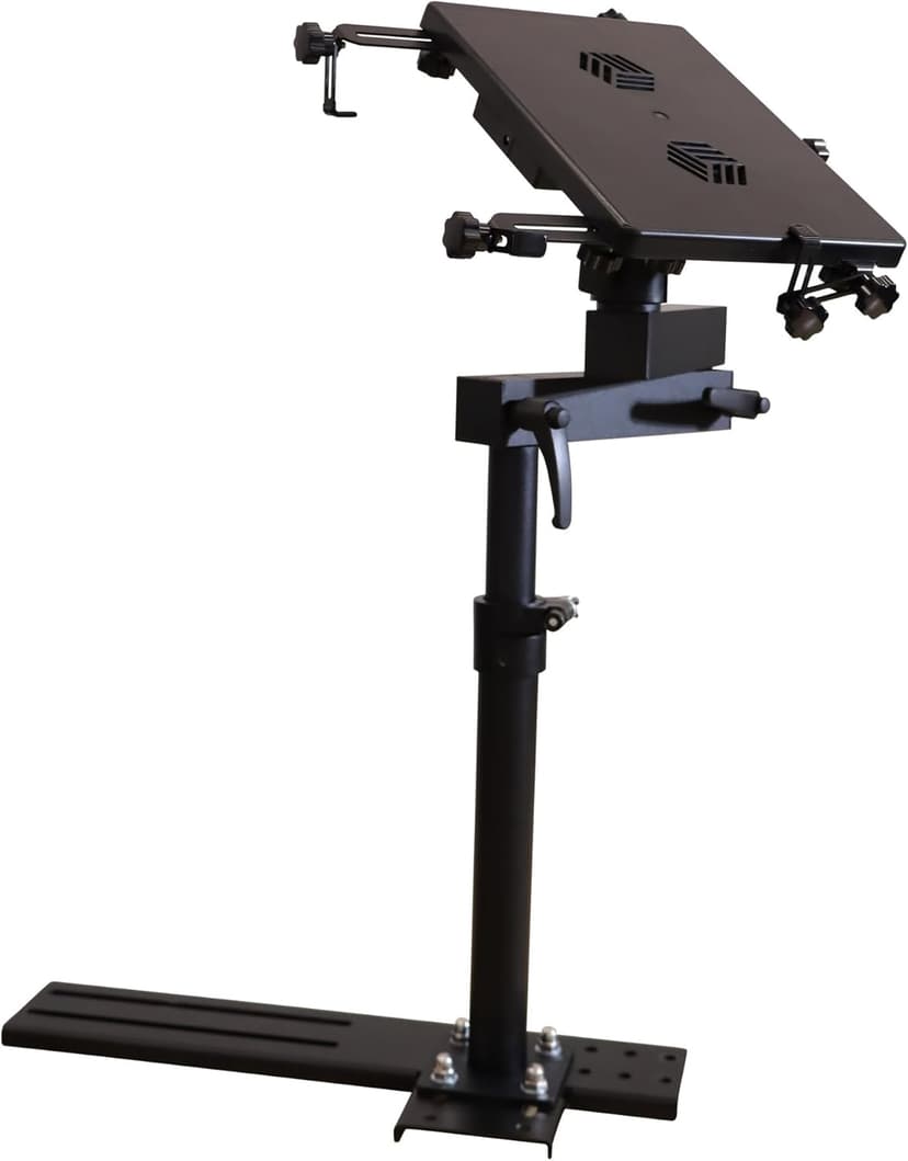 Car Laptop Mount for Vehicle, Trucks, Vans, Adjustable Aluminum No-Drill Laptop Car Holder