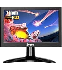 Eyoyo Mini Monitor 7 Inch Small HDMI Monitor 1024x600 LCD Screen Display HMDI AV VGA BNC USB Input for PC CCTV Security Camera Computer Laptop RasPi
