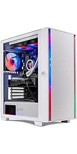 Skytech Gaming Shadow Gaming PC Desktop – Intel Core i7 13700F 2.1 GHz, NVIDIA RTX 4060, 1TB NVME SSD, 16GB DDR4 RAM 3200, 600W Gold PSU, 360mm AIO, 11AC Wi-Fi, Windows 11 Home 64-bit,Black