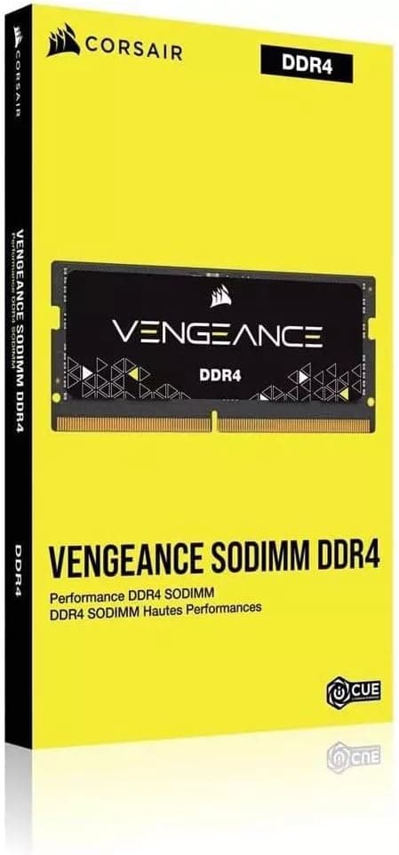 CORSAIR Vengeance SODIMM DDR4 RAM 16GB (1x16GB) 3200MHz CL22-22-22-53 1.2V Intel AMD Laptop Notebook Memory - Black (CMSX16GX4M1A3200C22)