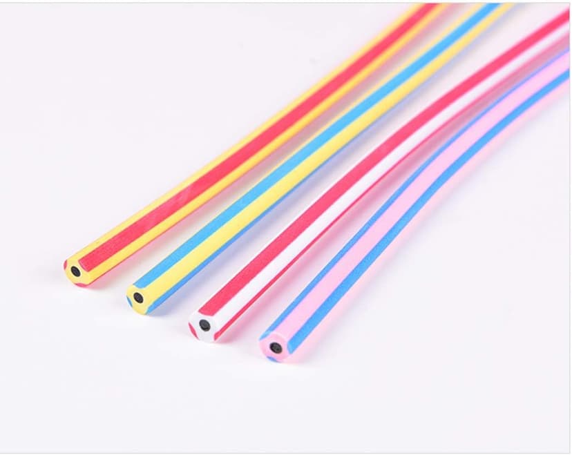 Flexible Bendy Pencil, 35 PCS Flexible Soft Pencil Colorful Stripe Soft Pencils with Eraser as Gift for Students or Children
