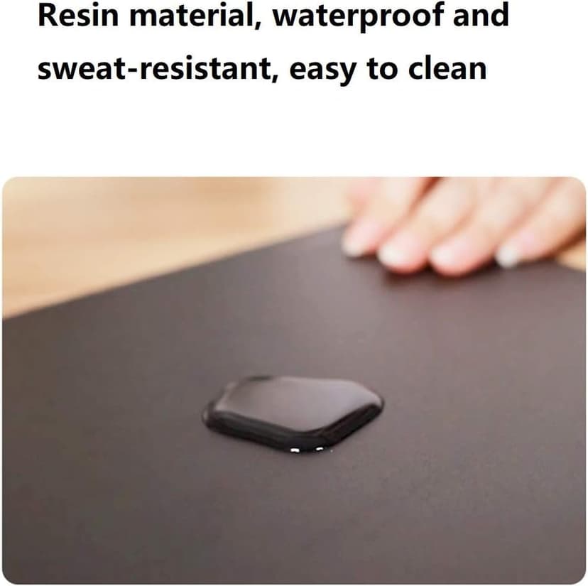 Mouse Pad, Resin Hard Surface Mouse Mat Polymer Silicone Bottom Gaming Mousepad No Smell Waterproof for Games, Office 24 x 20cm (9.5 x 7.8in)