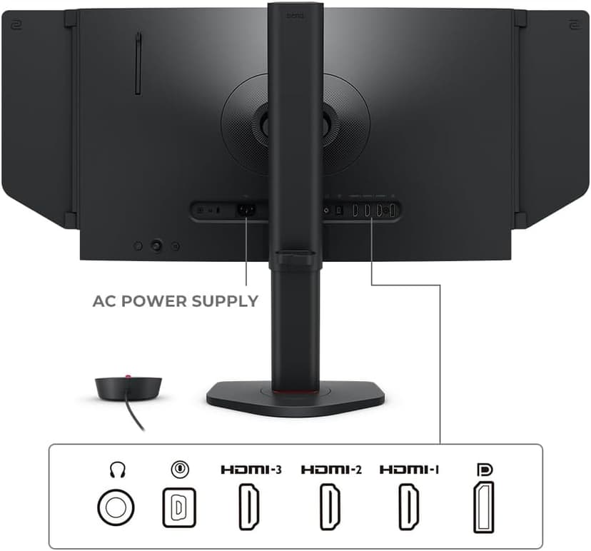 BenQ Zowie XL2586X+ 24.1 New Fast TN 600Hz Gaming Monitor, DyAc 2, 1080p, Auto Game Mode by XL Setting to Share, Height Adjustment Powered by Industrial-Grade Bearing Design, S Switch, Shielding Hood