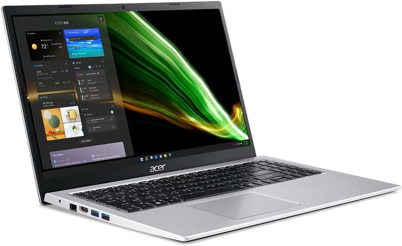 Acer Aspire 1 A115-32-C96U Slim Laptop | 15.6" FHD Display | Intel Celeron N4500 Processor | 4GB DDR4 | 128GB eMMC | WiFi 5 | Microsoft 365 Personal 1-Year Subscription | Windows 11 in S Mode, Silver