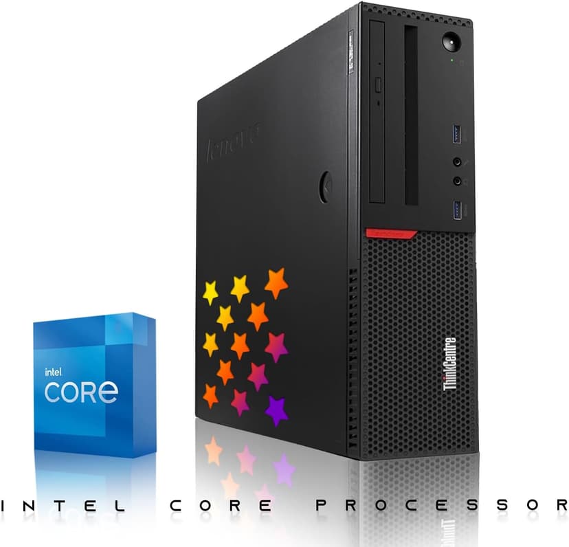 Lenovo Desktop PC Gaming Bundle - Intel Core i7, 16GB RAM, 512GB SSD, 24-inch Curved Monitor, GT 1030 2GB, RGB Speaker, RGB Keyboard Mouse, WiFi, Win 10 Pro (Renewed)