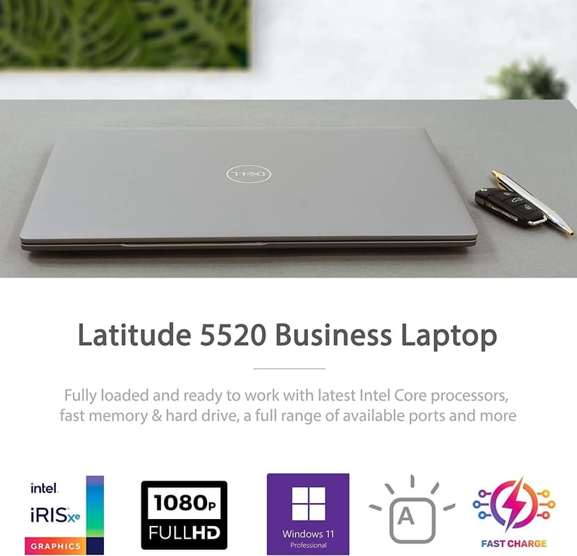 Dell Latitude 5520 Business Laptop, 15.6" FHD Display, Intel Core i5-1145G7 vPRO, 16GB RAM, 1TB PCIe SSD, IR Camera, HDMI, Backlit Keyboard, Wi-Fi 6, Thunderbolt 4, Windows 11 Pro