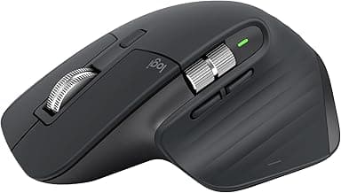 Logitech MX Master 3S Wireless Mouse, Ultra-fast Scrolling, Ergo, 8K DPI, Track on Glass, Quiet Clicks, USB-C, Bluetooth, Windows, Linux, Chrome - Graphite