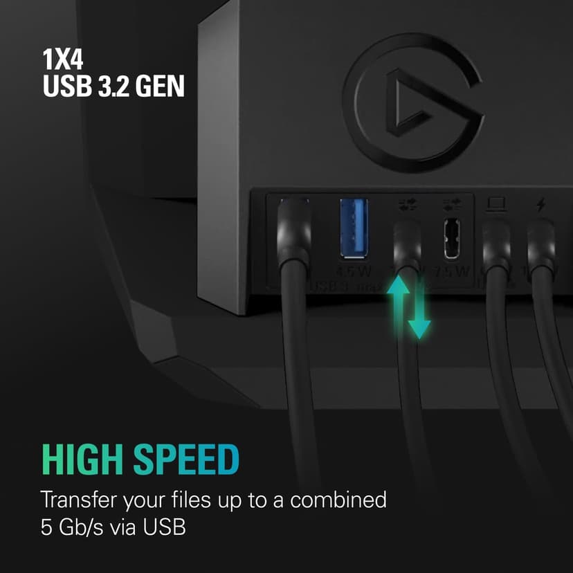 Elgato USB Hub – For Stream Deck +, 2 USB-C Ports/2 USB-A Ports, Power Delivery, SD/microSD Card Reader – USB-C, Mac/PC, Stream Deck & Power Supply Not Included