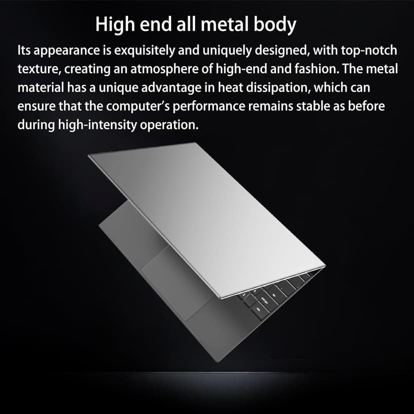 Morostron Win11 Laptop Computer, 15.6 Inch N5095 Quad core 16GB RAM 512G SSD, FHD 1920 * 1080 IPS Display Notebook PC, Backlit Keyboard, Finger Print Touch ID, AC WiFi,All-Metal Body