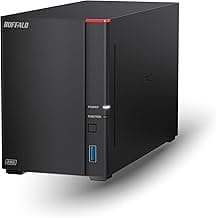 BUFFALO LinkStation 720 16TB 2-Bay Home Office Private Cloud Data Storage with Hard Drives Included/Computer Network Attached Storage/NAS Storage/Network Storage/Media Server/File Server