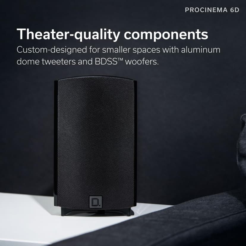 Definitive Technology ProCinema 6D 5.1 Channel Home Theater System with Denon AVR-S570BT AV Receiver Bundle (Renewed)